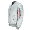 Plus Size Men's MA-1 Pilot Jacket - Sporty Stand-up Collar Casual Wear