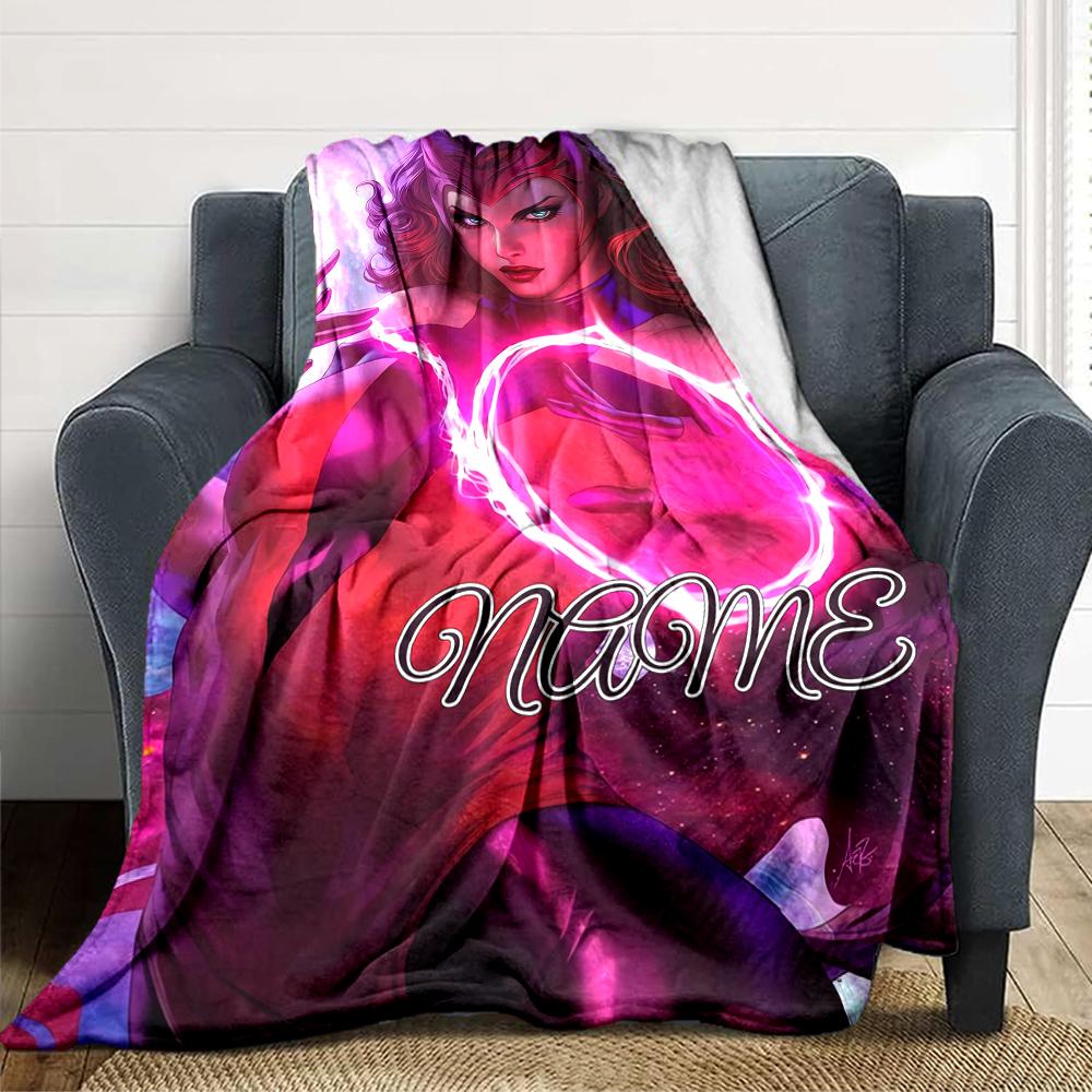 Custom Name "Powerful Magic Unleashed" Blanket for Couch & Bed, Plush Cozy Fuzzy Blanket Super Soft & Warm Blankets for Fall and Winter. 0908210