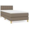 VidaXL Divan Bed with Mattress Taupe 80x200 Cm Fabric 3140893
