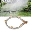Irrigatore Circolare da Giardino in Acciaio Inossidabile 5 Testine Ugello Nebulizzatore per Raffreddamento Esterno