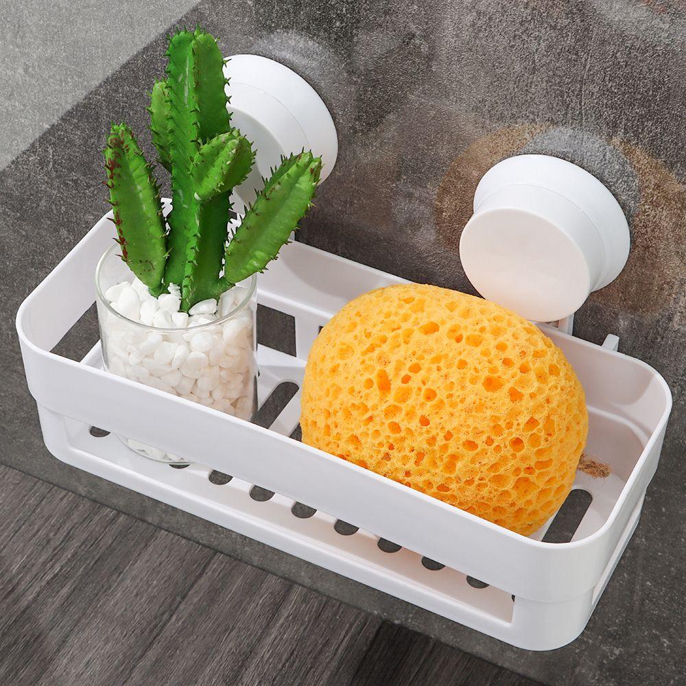 Quality Plastic Shampoo Organizer Suction Cup Bathroom Supplies Corner Storage Rack Storage Wall Basket Shower Rack