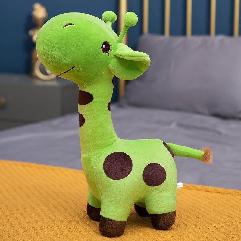 Pluszowa lalka żyrafa, słodka kolorowa lalka jeleń, dekoracyjny prezent