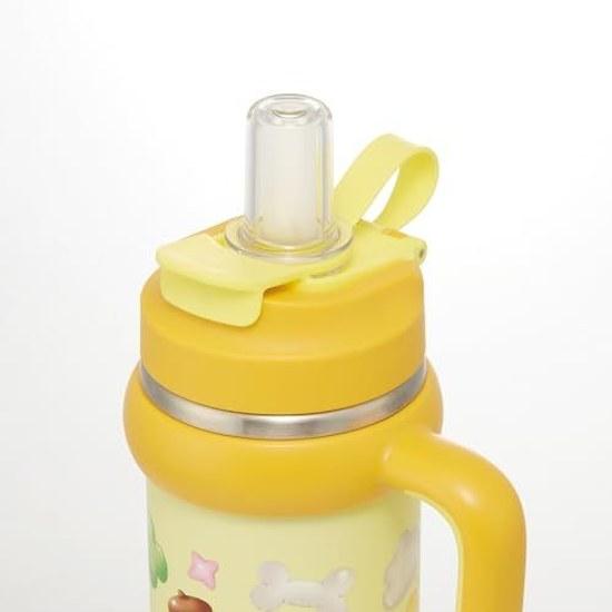 Skater Straw Tumbler 830ml Insulated Cold Handle 2WAY Direct Drinking Sanrio Pompompurin Puffy Balloon STSTB9-A