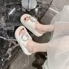 Fashion Platform Rhinestone Fashion Slippers Women 2025 Summer New Non-slip Soft Sole Versatile Beach Sandals