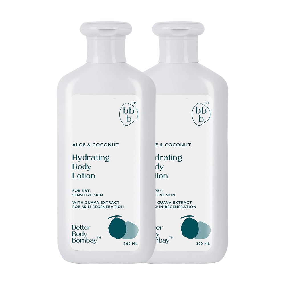 

BBB - BETTER BODY BOMBAY Aloe & Coconut Hydrating Body lotion | For Dry & Sensitive Skin | Hydrates, Moisturizes & Soothes | For Dry Flaky Skin -
