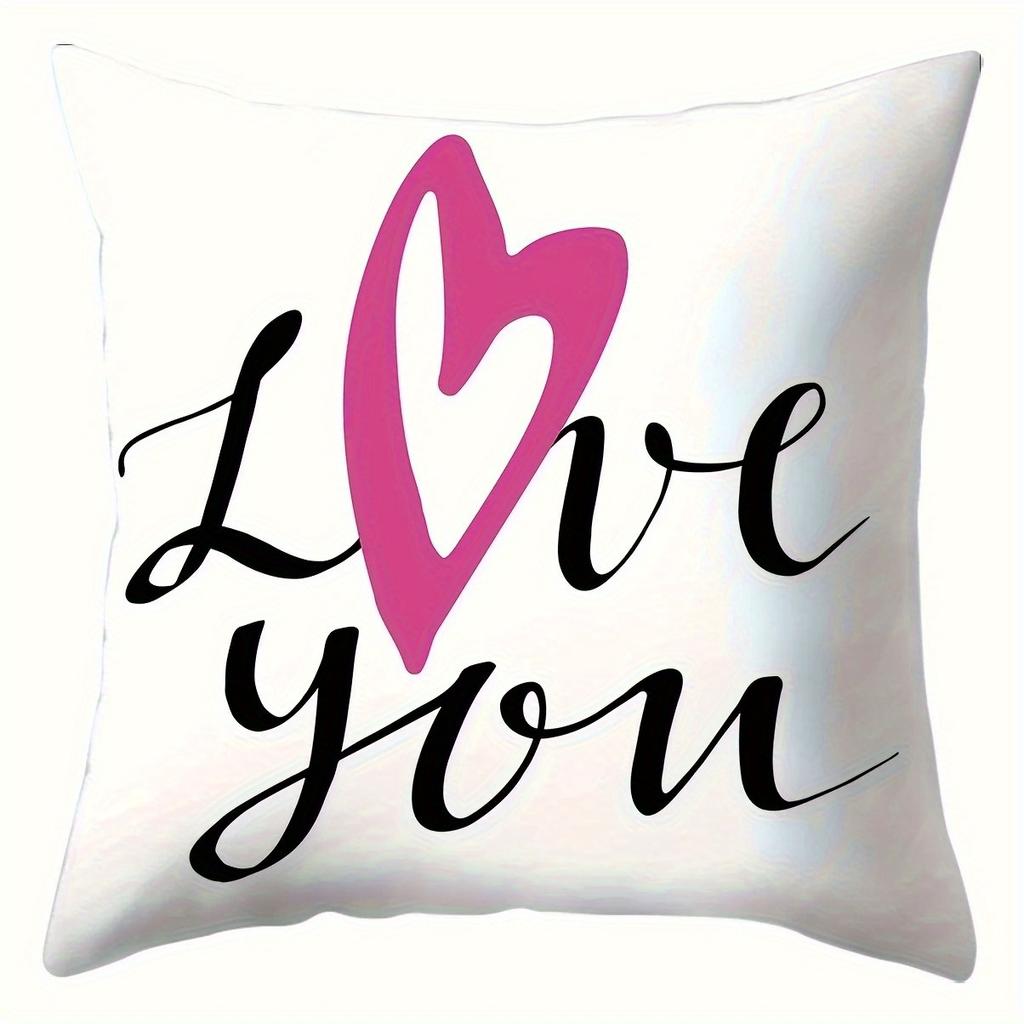 Home Decor Love-Themed Inspirational Pillow Covers Pattern Cushion Cover Suitable For Sofa Bedroom Car Pillow Cover