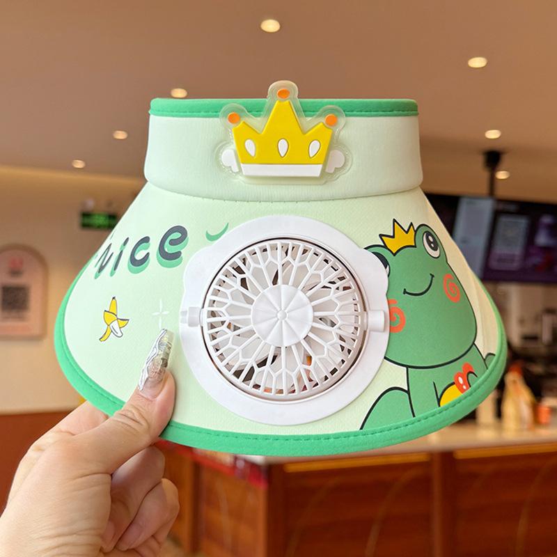 

Солнечная шляпа-вентилятор Детская шляпа от солнца Мальчики и девочки Летняя УФ Шляпа-цилиндр с небом Детская шляпа от солнца 3-12 years old