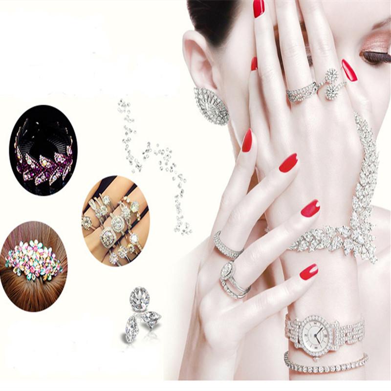 1yard/Piece 30Colors SS6-SS16 Glass Crystal Rhinestone Chain Silver Bottom Sew On Cup Chains For Diy Garment Bags Decorations