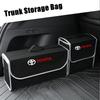 Car Sticker For Corolla Camry RAV4 Yaris Hilux Prius PRODA Trunk Storage Box Foldable Felt Organizer Stowing Tidying Box
