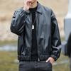 New retro ruffian handsome street daily casual young men's pu leather jacket leather shoulder fashion leather jacket men