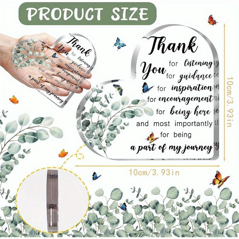 Thank You Heart Acrylic - Appreciation & Farewell Gift for Teachers & Coworkers