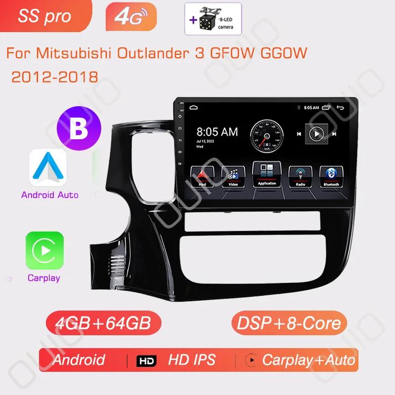 Radio Android13 Carplay Pentru Mitsubishi Outlander 3 GF0W GG0W 2012 2013-2018 Stereo Auto Player Multimedia Android Auto GPS Navi