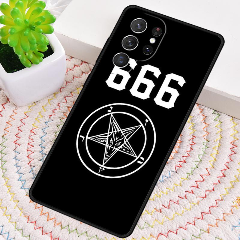 Pentagram 666 Demonic Silicone Phone Case For Samsung Galaxy Note 10 Pro S26 S25 S24 S23 S22 S21 Plus S25Ultra Capa Cover