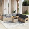 VidaXL Garden Lounge Set with Cushions 11 Pcs, Patio Sofas, Patio Furniture Set, Outdoor Furniture, Beige 3273705