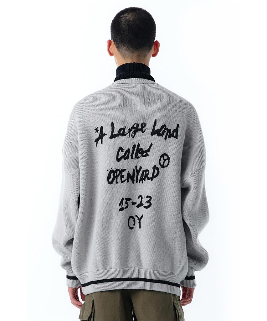 OHY Pola Zipper Paint Knit Mtm-Grey