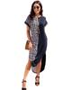 Azura Exchange Solid Leopard Short Sleeve T-shirt Dress with Slits