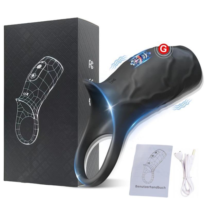 Wolf Warrior Men's Vibrating Penis Ring and Sleeve Vibrator - Adult Erotic Sex Toy