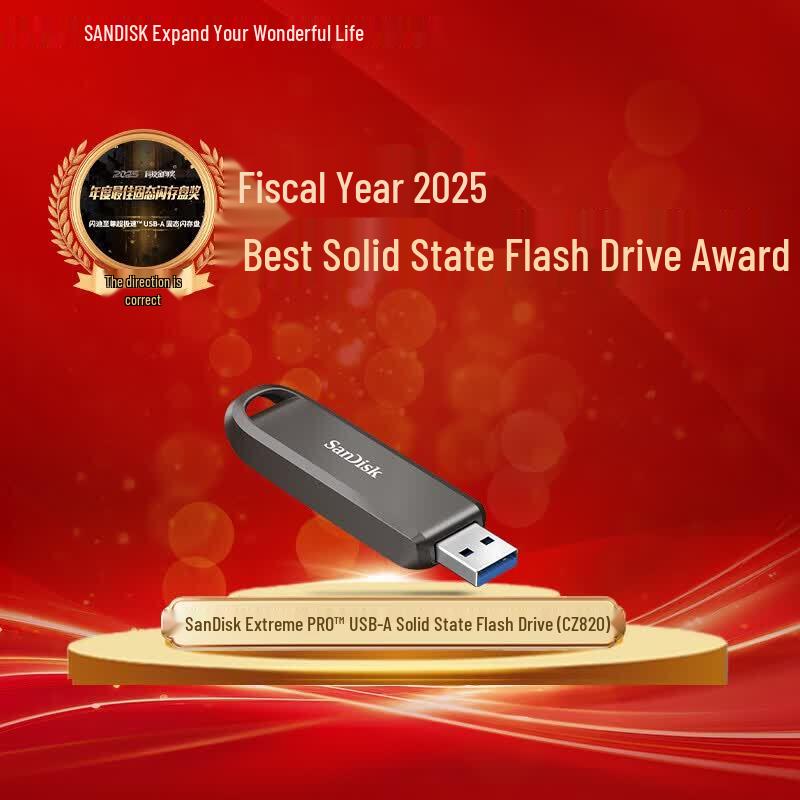 SanDisk 256GB CZ820 USB 3.2 Gen 2 SSD Flash Drive