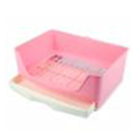 

Водонепроникний сітчастий лоток для домашніх кроликів. Пристосування до горщика з висувним кутовим туалетом рожевий