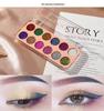 12-Color Glitter & Pearlescent Eyeshadow Palette for Students and Stage Makeup