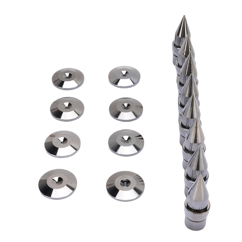 8 Stück Lautsprecher Spikes Pads Set Kupfer Höhenverstellbar Plattenspieler Lautsprecher Stoßdämpfungsfüße Set für