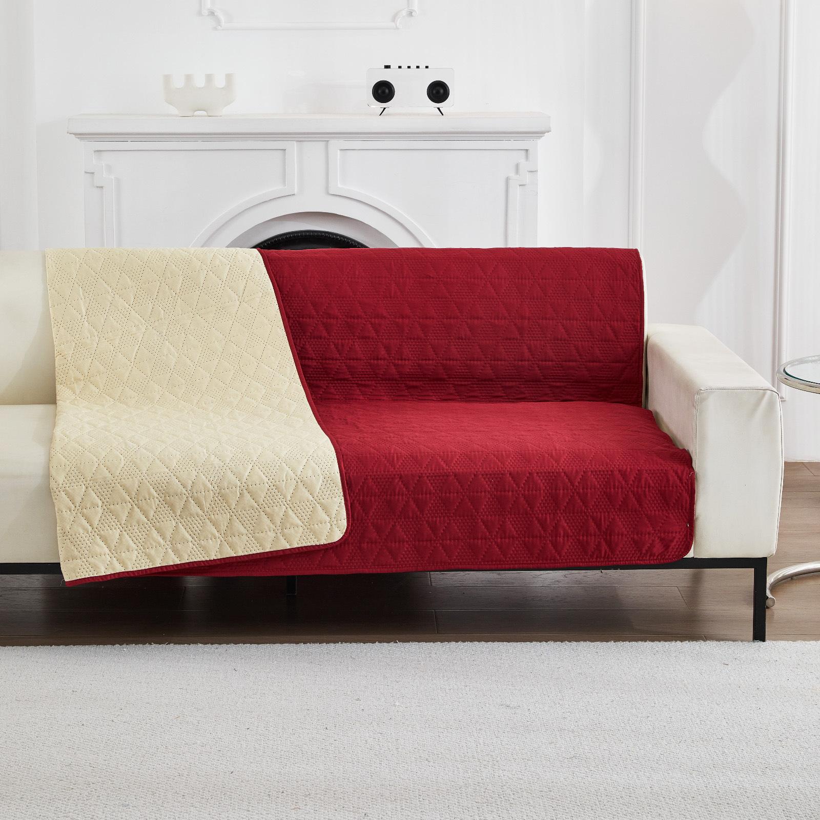 Waterproof Pet Sofa Cover Non-Slip Stain-Resistant Furniture Protector for Dogs Cats Kids Sofa Bed Cover Towel Machine Washable 50x78cm 196x38inch вино красного 2980₽