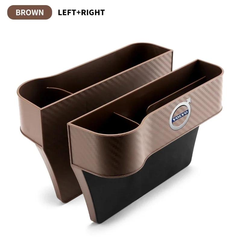 Car Seat Crevice Gaps Storage Box Seat Organizer Gap Slit Filler Holder For Volvo RDESIGN XC60 XC90 S60 S80 S60L V40 V60 AWD V90