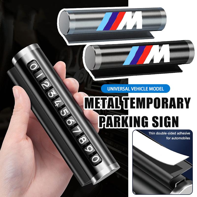 SHEJ3 Car Temporary Parking Phone Number Card Plate Telephone Park Stop For BMW M 1 3 4 5 6 7 Series X1 X3 X4 X5 G20 G38 F48 E36 E39
