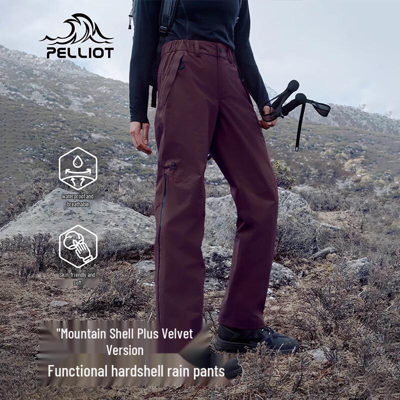Pelliot Unisex Fleece-Lined Waterproof Hiking Pants XXL