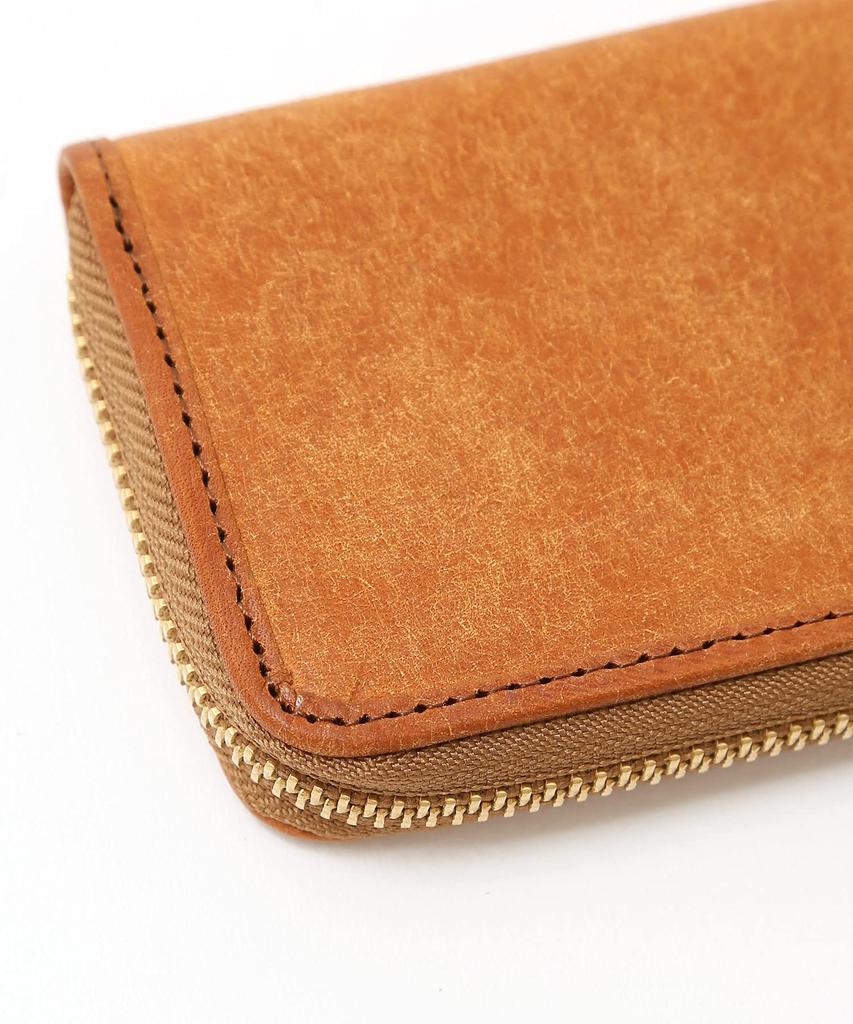 sot Pueblo Leather Zip-Around Card Case, Genuine Leather, Camel, so-z-0197