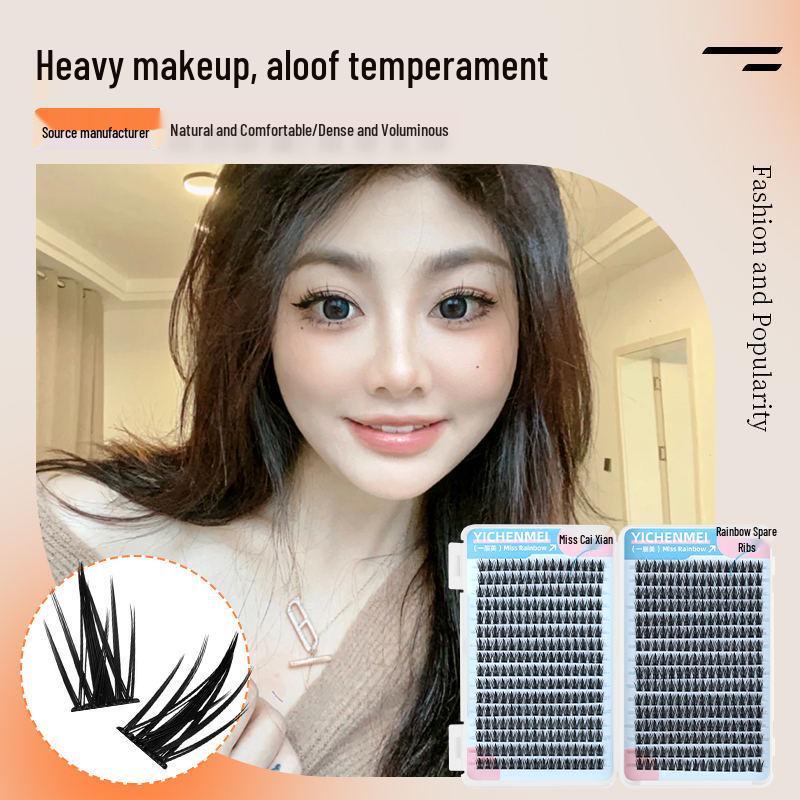 

European and American DIY Large Capacity Natural Segmented Wheat Ear Self-Grafting False Eyelashes