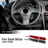 Pegatina Real de Fibra de Carbono Suave Para Ibiza 6l 2003 2004 2005 2006 2007 2008 Coche Conducción Izquierda Tira Principal Conductor Accesorios Interiores