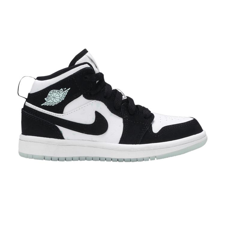 Jordan 1 Mid White Black Teal Tint (PS) 28