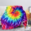 Rainbow tie-dye digital printing flannel blanket super soft blanket air conditioner sofa blanket