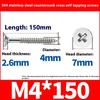 5/10Pcs M4 Lengthening Flat Head Tapping Long Wood Screw Stainless Steel Cross Countersunk Head Self Tapping Screws