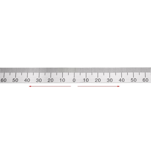 uxcell Center Measuring Ruler, Workbench Ruler, 110mm - 0-110mm Measuring Range, Adhesive Tape, Aluminum, with Hole (From Center)