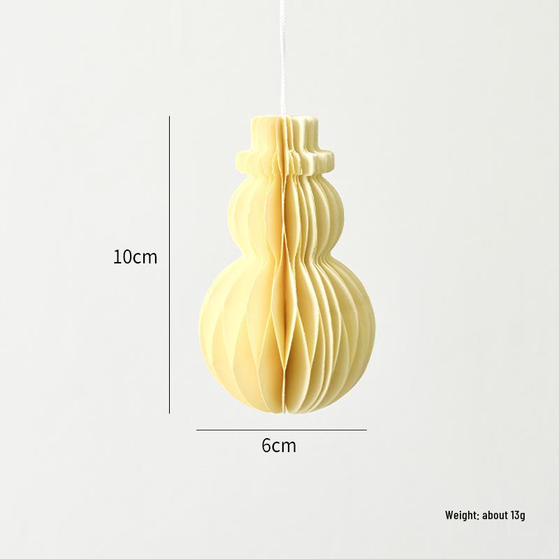 NUCHI Christmas Tree Ornaments: Origami Honeycomb Snowman Ball Pendants