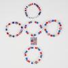 Artificial Crystal Bracelet Elastic Bracelet Independence Day Handmade Bracelet Stackable Bracelets for Adding Charm