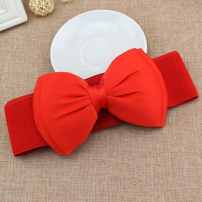 Women Bowknot Cummerbunds Stretch Bukle Waistband Belt Girl Dress Accessories