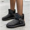 Flache Schneestiefel Damen 2026 Neue Winter Plüsch und Verdickte Ein-Fuß-Baumwollschuhe Damen Modische Kurze Botas Damen Schuhe