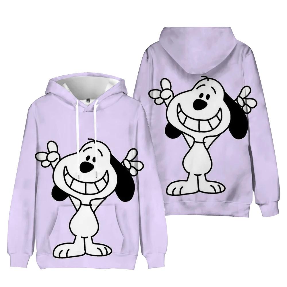 Snoopy cartoon women's sweatshirt, fashionable streetwear hoodie gift, Snoopy cartoon streetwear sweatshirt hoodie