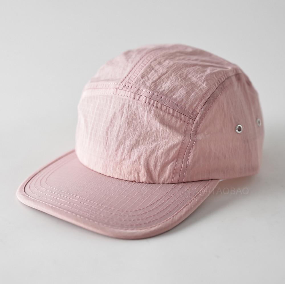 Solid Color Quick-drying Plaid Hemming Sun Flat-brimmed Hat Men Women Running Sports Breathable Sunshade Ultra-thin Baseball Cap