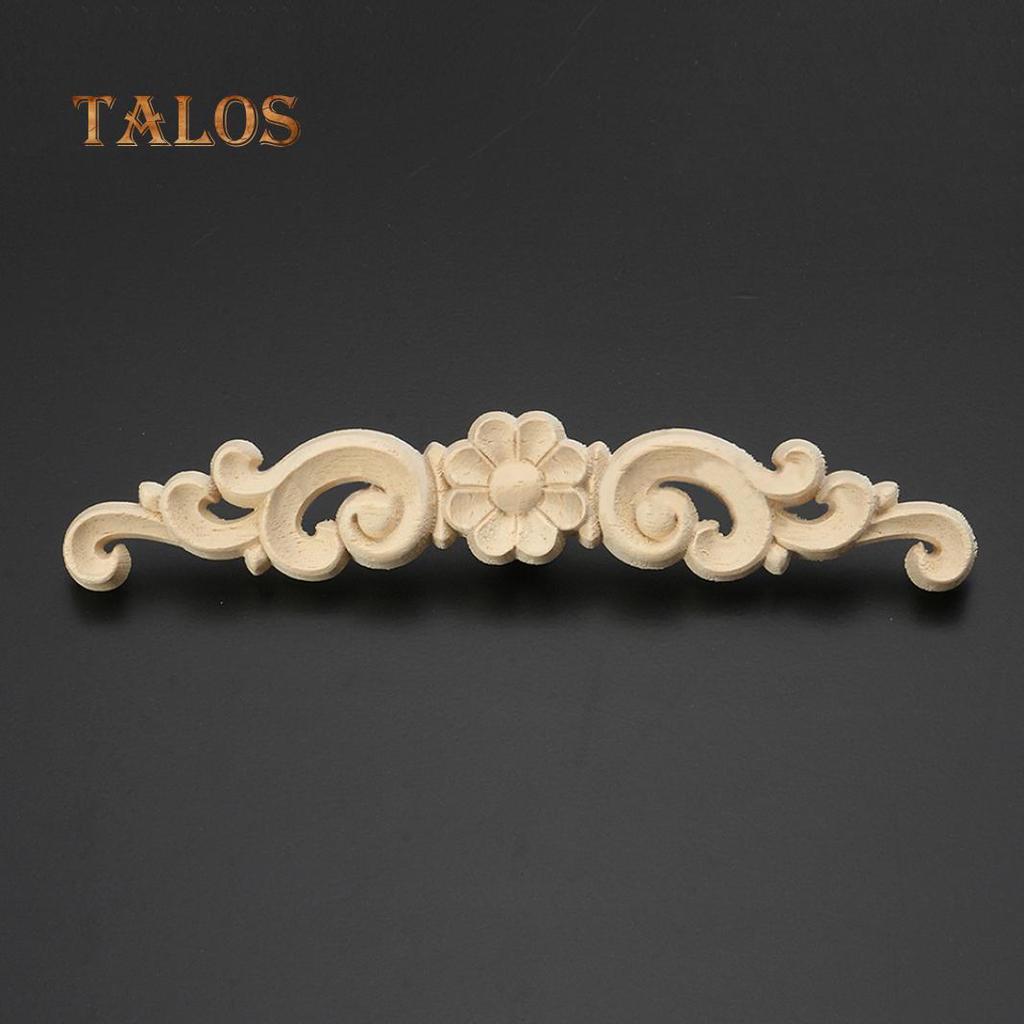 Wood Carved Corner Onlay Applique European Style Door Furniture Cabinet Decor Decoration