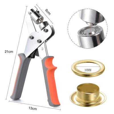 Oogjestang, 3/8-inch Handgereedschap Tang, Oogjesgereedschap Set met 500 Stuks 3/8-inch Oogjes en Ringetjes
