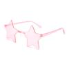 1Pc Frameless Star Shaped Solid Color Glasses For Cosplay Eyewear Cool Disco Glasses For Women Men Fashion Pentagram Sunglasses