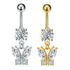 3/5 Reverse Crystals Faux Fake Belly Button Ring Belly Piercing Nombril Clip On Umbilical Navel Cartilage Clip Body Jewelry Gift