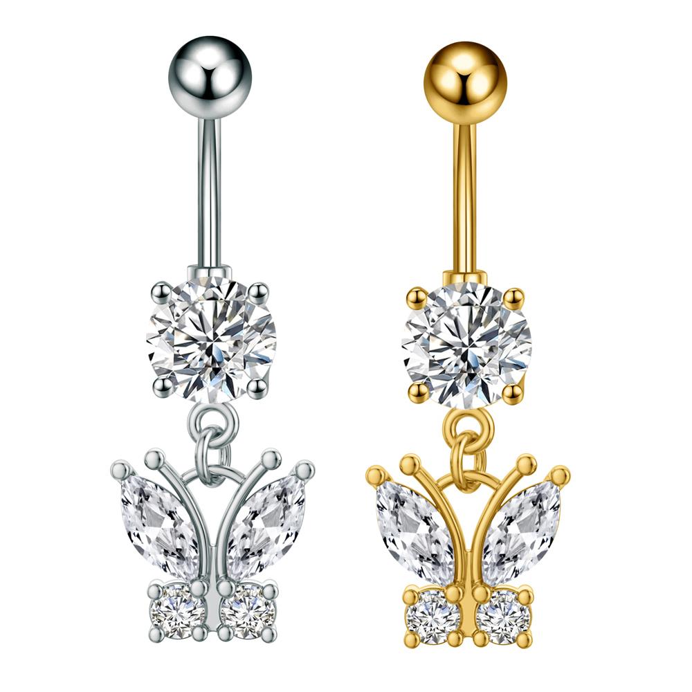 3/5 Reverse Crystals Faux Fake Belly Button Ring Belly Piercing Nombril Clip On Umbilical Navel Cartilage Clip Body Jewelry Gift