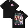 Sängerin Emilia Mernes MP3 Tour 2026 Grafik T-Shirt Unisex Damen Mode Ästhetisch Kurzarm T-Shirts Freizeit T-Shirts
