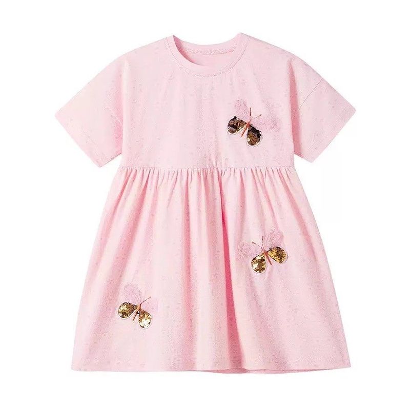 Children's Clothing In Stock Summer Elf Short Sleeve Dress