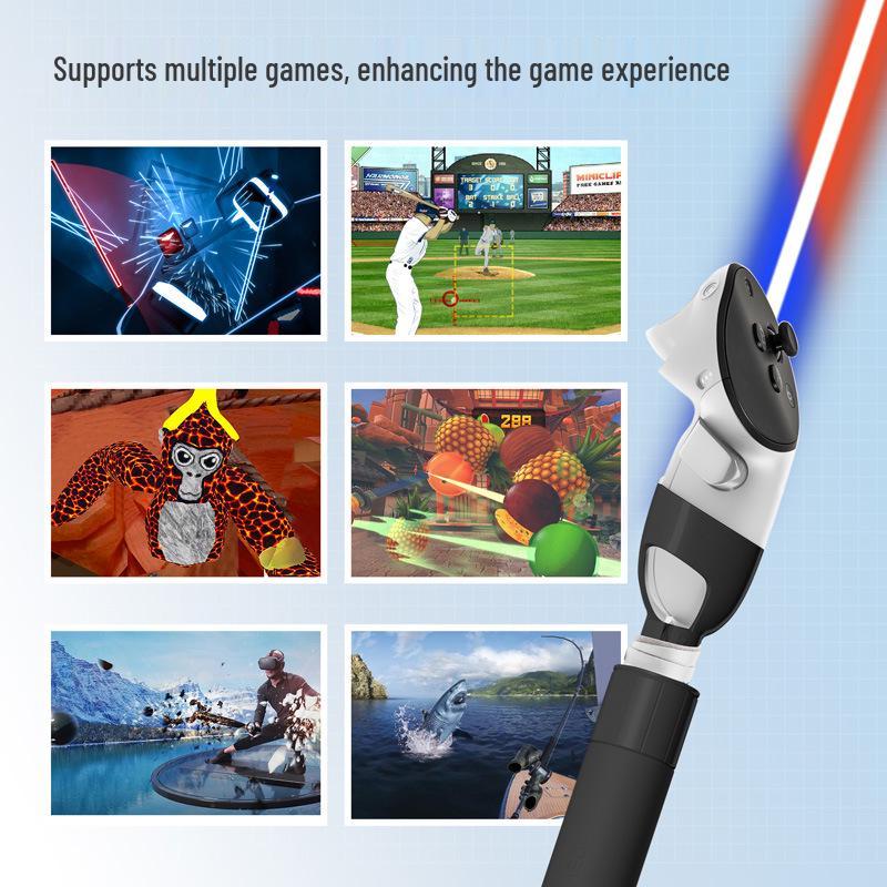 Meta Quest 3S/3 Lightsaber & Baseball Game Handle Extension Accessories